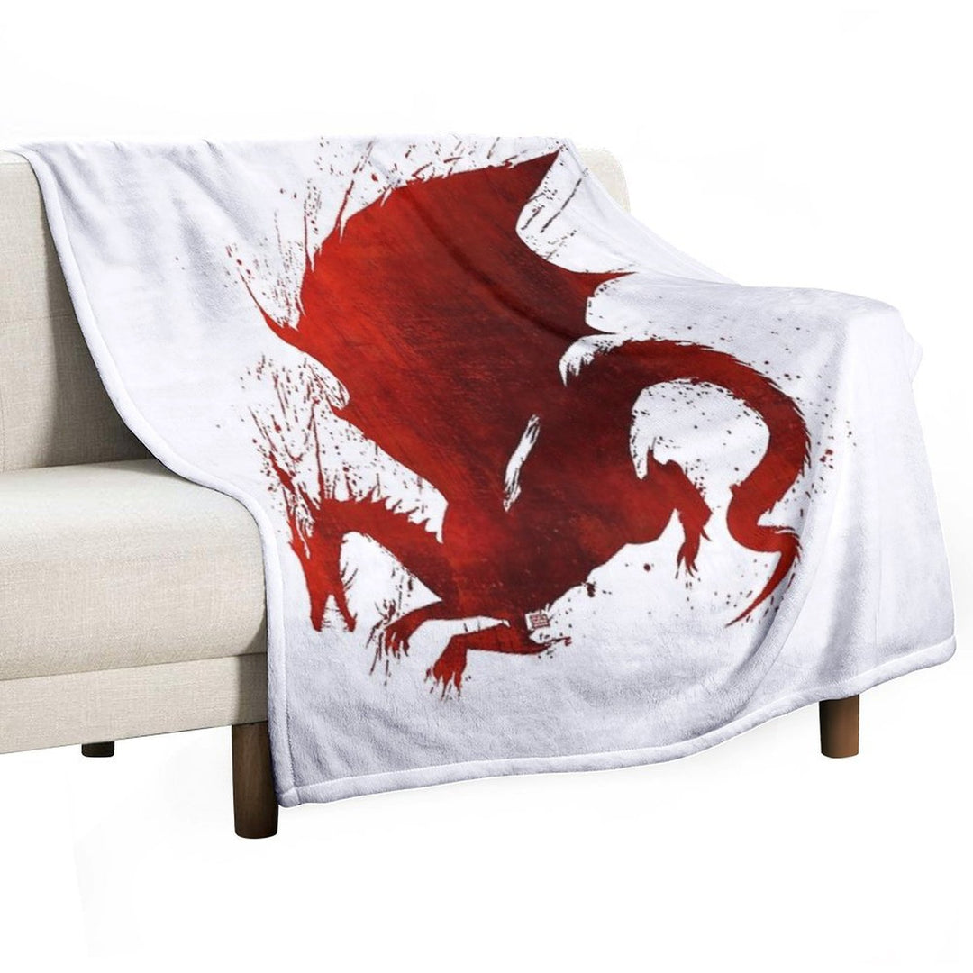 Dragon Age Origins Blood Dragon V1 All-season Throw Blanket