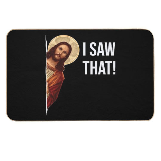 Jesus Meme I Saw That White Vintage Durable Bath Mat