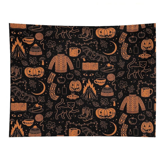 Autumn Nights Halloween Tapestry