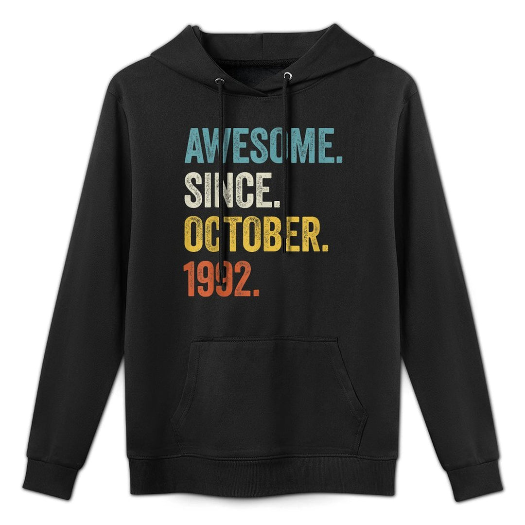 30 Years Old Awesome Since October 1992 30th Birthday Moisture-Wicking Hoodie