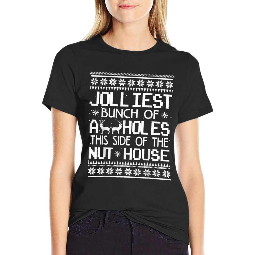 Jolliest Bunch Of Assholes This Side Of The Nut House  Heathered Texture T-Shirt