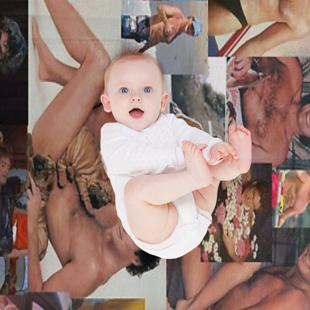 Hoff Chest Collage Wrinkle-free Throw Blanket