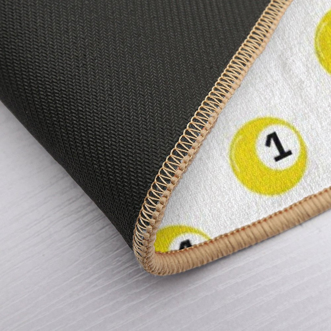 Yellow Bingo Ball Number 1  High-Traffic Bath Mat
