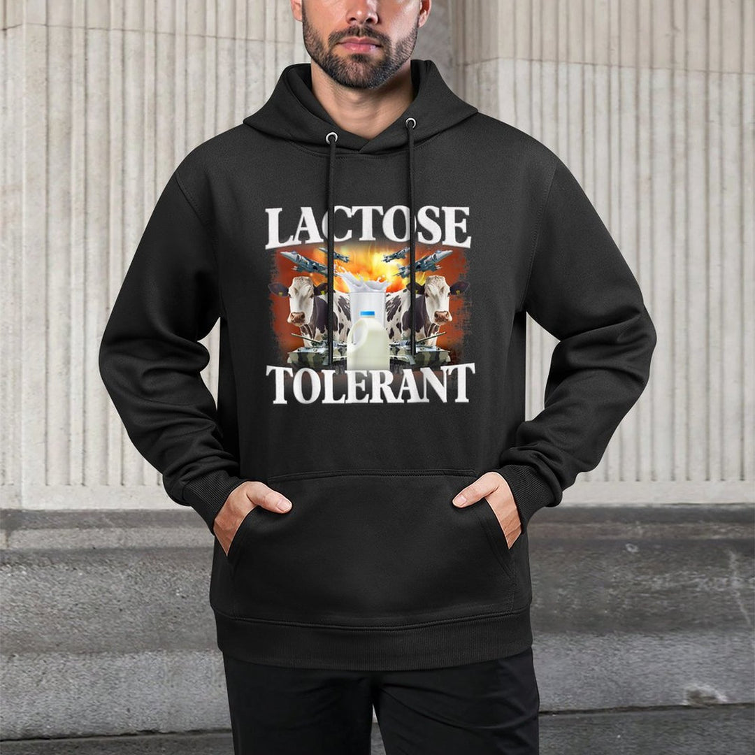 Lactose Tolerant Meme Funny Oddly Specific Dank Meme Customizable Surface Hoodie