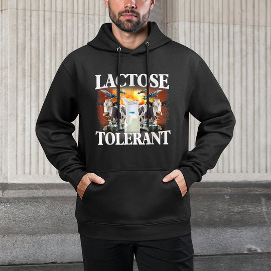 Lactose Tolerant Meme Funny Oddly Specific Dank Meme Customizable Surface Hoodie