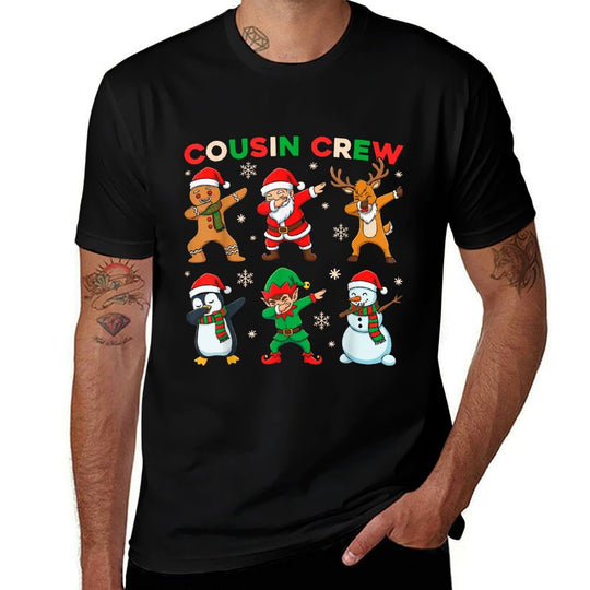 Cousin Crew Dabbing Santa Elf Friends Christmas Funny Dab  Quick-drying T-Shirt
