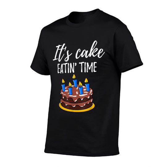 Cake Eatin' Time Fifty 50th Birthday Gag Joke Father Gift  Easy-care T-Shirt