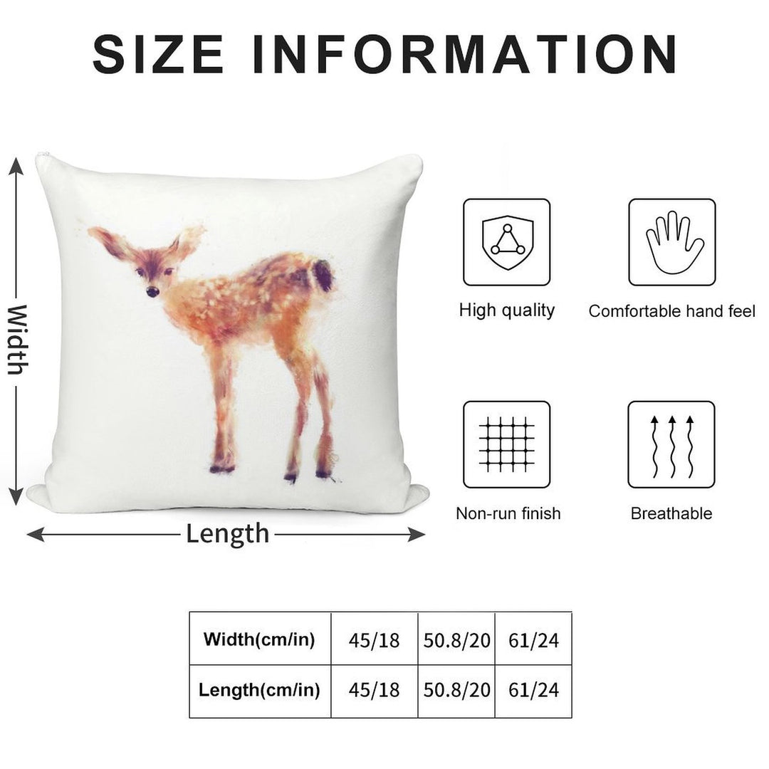 Fawn Soft Warmth Comfort Throw Pillow