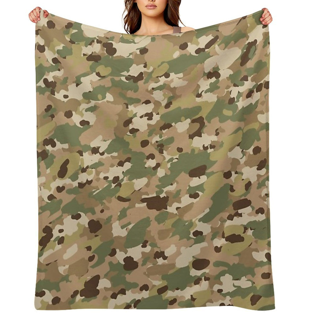 Multicam Camouflage Pattern. Multi-functional Throw Blanket