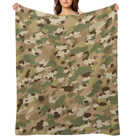 Multicam Camouflage Pattern. Multi-functional Throw Blanket