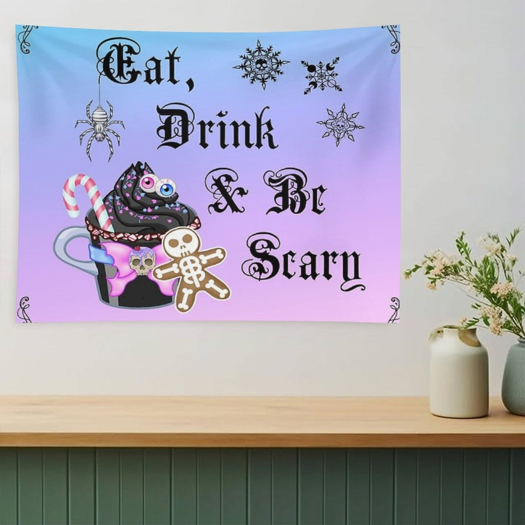 Eat, Drink & Be Scary (Hexmas) Tapestry