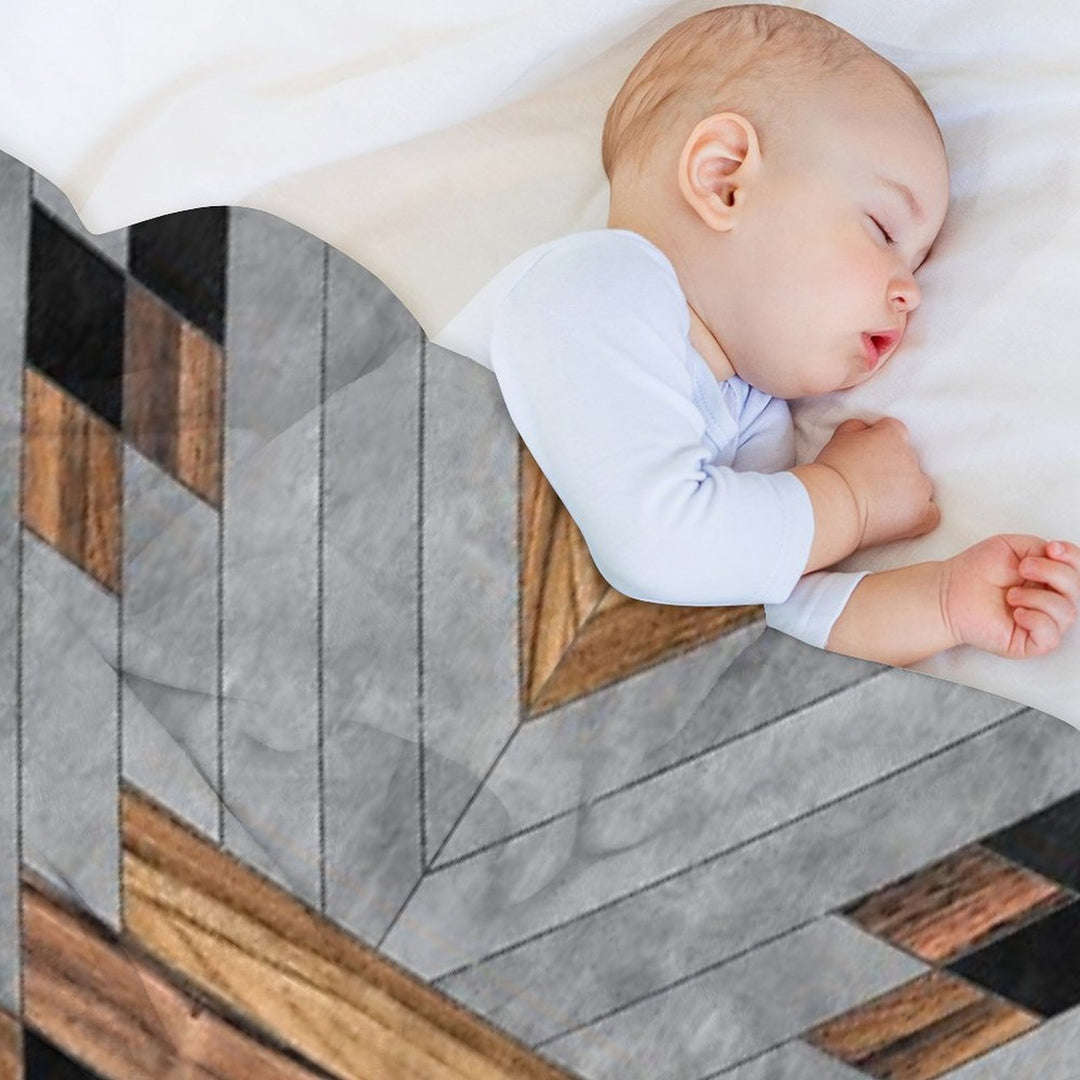 Urban Tribal Pattern No.6 - Aztec - Concrete And Wood Versatility Throw Blanket