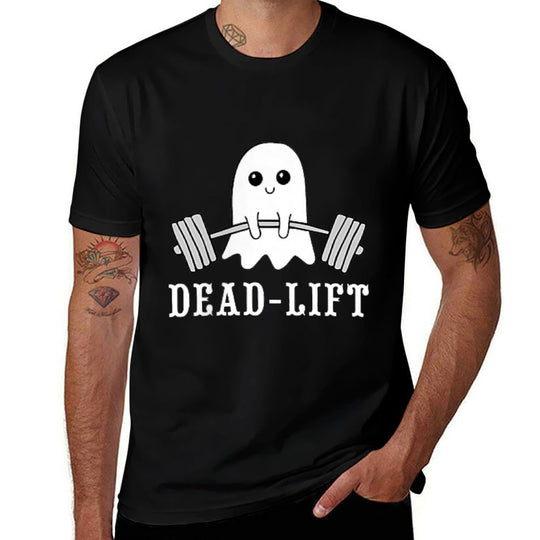Dead Lift Ghost Gym Halloween Weight Lifting Workout Pocket  Breathable T-Shirt