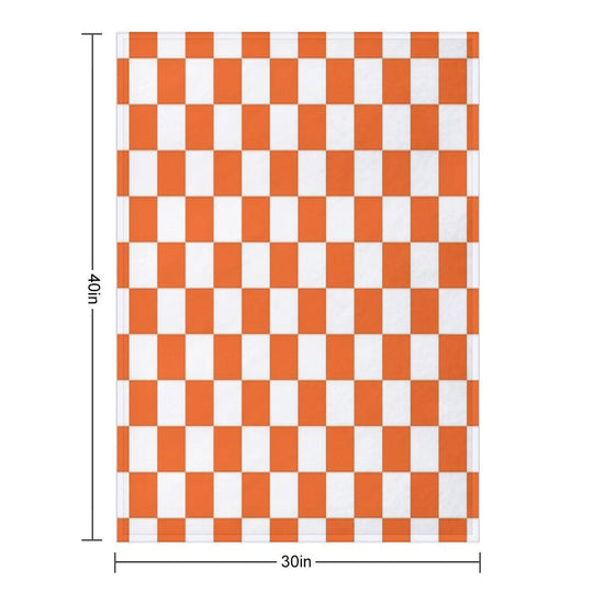 Tennessee Orange And White Checkerboard Durable Throw Blanket