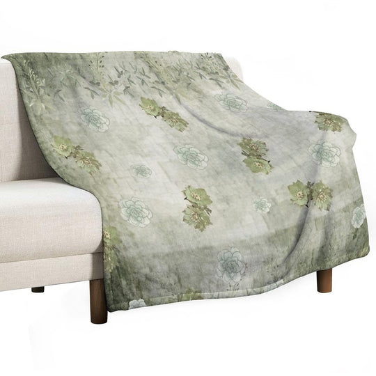 Sage Green Wallflowers Anti-pilling Throw Blanket