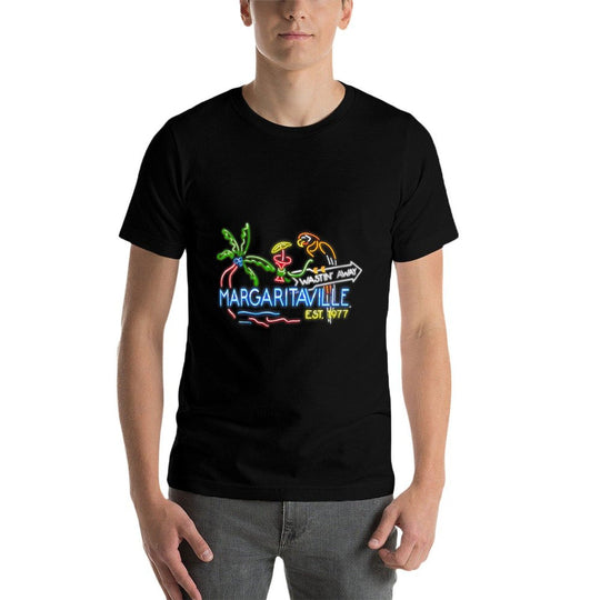 Womens Margaritaville Neon Sign  Fade-proof Color T-Shirt
