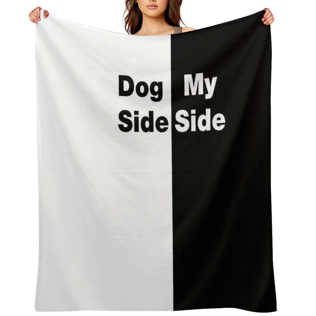 Dog Side My Side Anti-pilling Throw Blanket