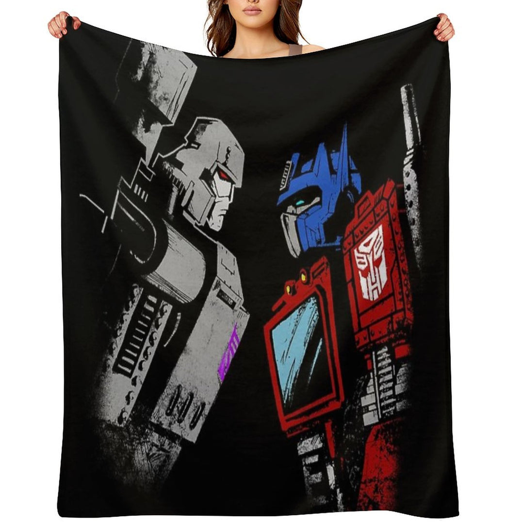 Optimus Prime Megatron Transformers Full Color Travel-friendly Throw Blanket