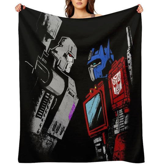 Optimus Prime Megatron Transformers Full Color Travel-friendly Throw Blanket