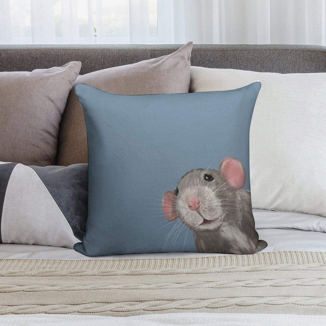 The Peeking Rat Soft Ultra-Soft Texture Throw Pillow
