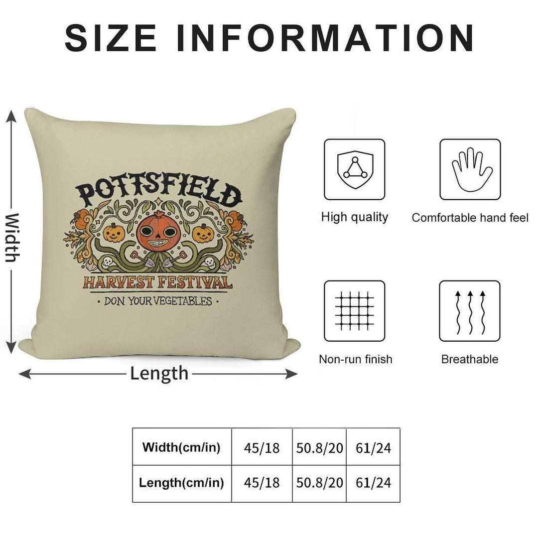 Pottsfield Harvest Festival Soft Fade-Resistant Throw Pillow