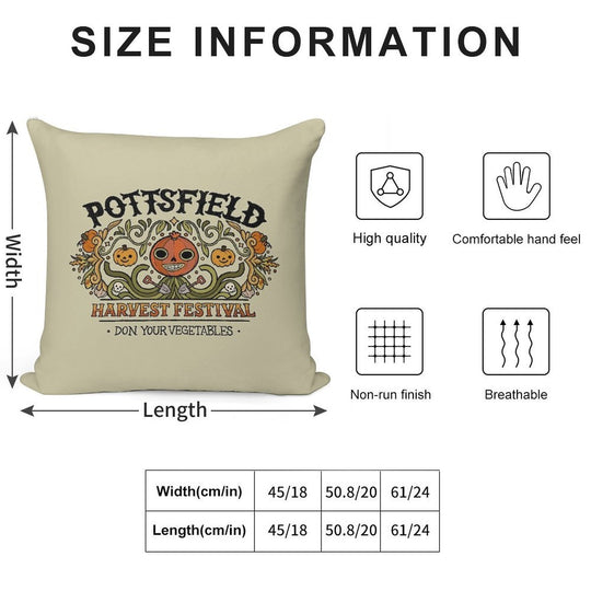 Pottsfield Harvest Festival Soft Fade-Resistant Throw Pillow