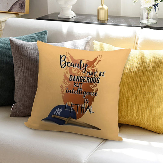 Intelligence Is Lethal - Percy Jackson Quotes Soft Home Decor Throw Pillow