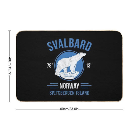 Svalbard Polar Bear - Longyearbyen Norway  Rapid-Drying Bath Mat
