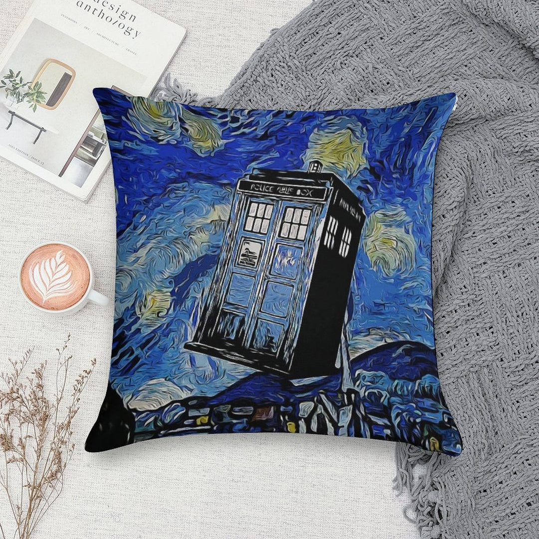 Van in Time Soft Skin-Friendly Throw Pillow