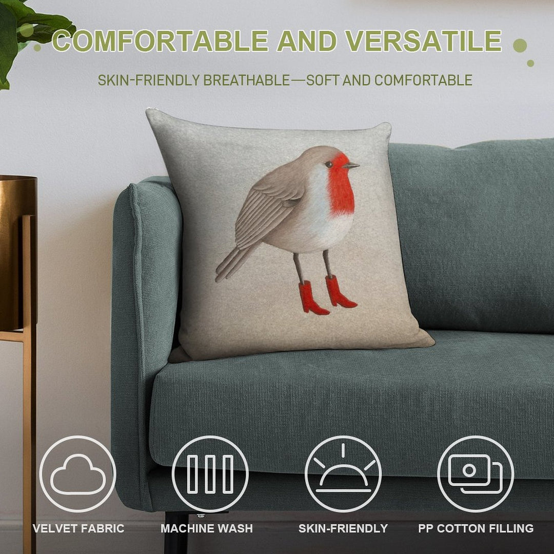 Robin Soft Luxury Feel Throw Pillow