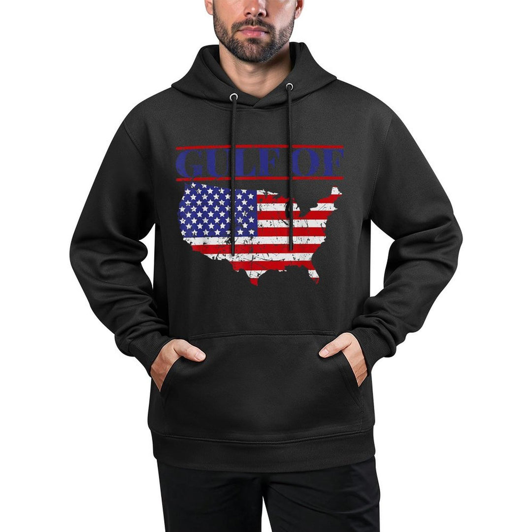 Gulf of USA America Funny USA Flag Shrink-Resistant Hoodie