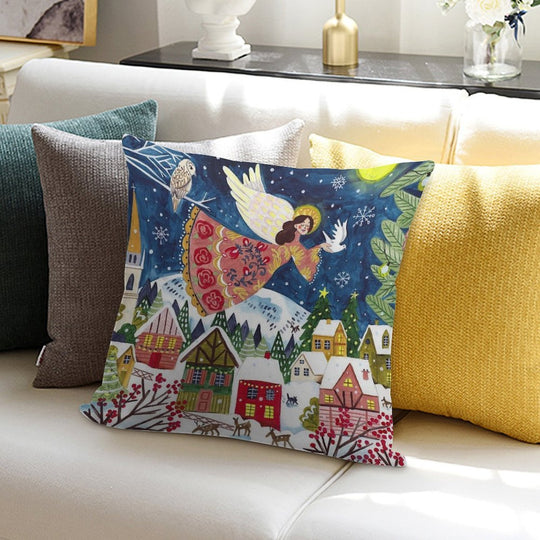 Christmas Angel of Peace Soft Easy Maintenance Throw Pillow