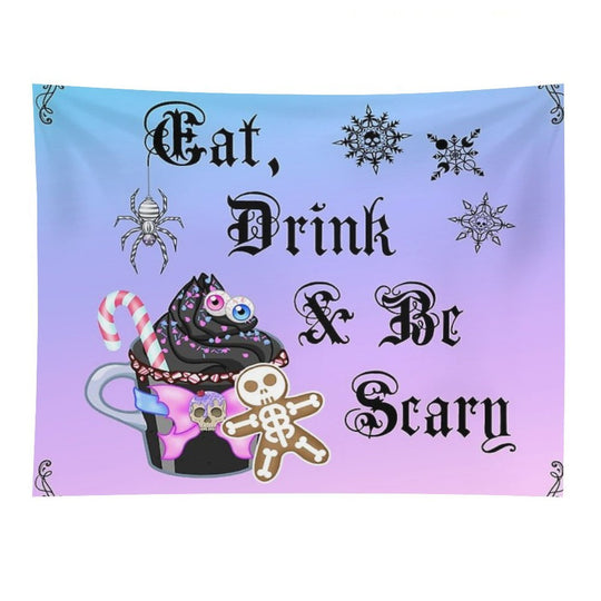 Eat, Drink & Be Scary (Hexmas) Tapestry
