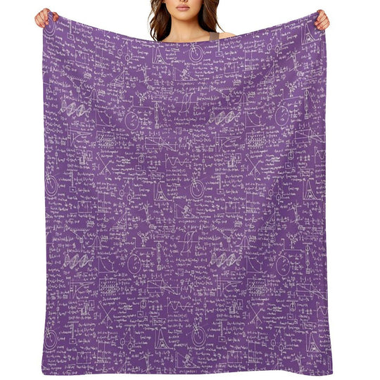 Physics Equations  Purple Anti-pilling Throw Blanket