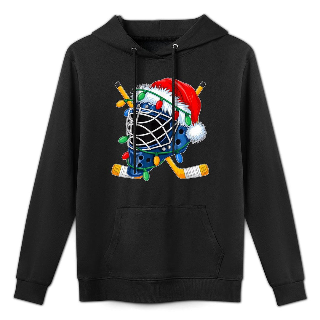 Christmas Ice Hockey Helmet Santa Xmas Men Boys Kidsn Pilling-Resistant Hoodie