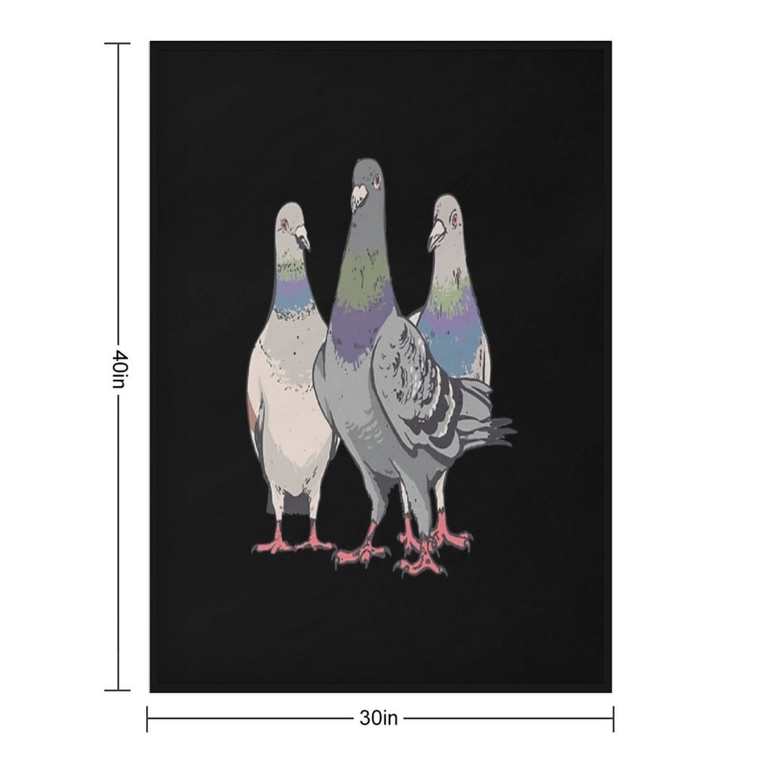 Pigeons, Pigeon Breeding, Pigeon Fanciers Machine-washable Throw Blanket