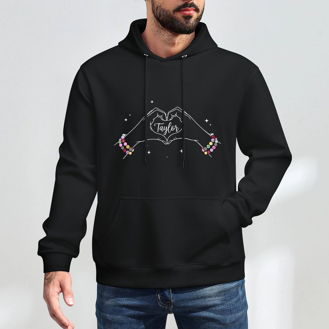 Heart Hands Taylor First Name Girl Vintage 70s 80s Unisex Design Hoodie