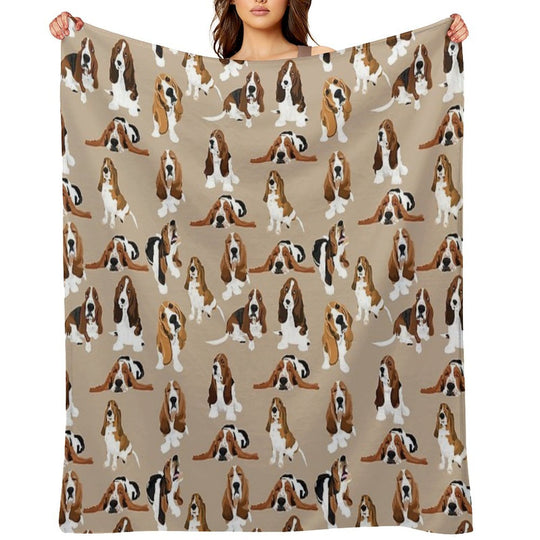 Basset Hound Durable Throw Blanket