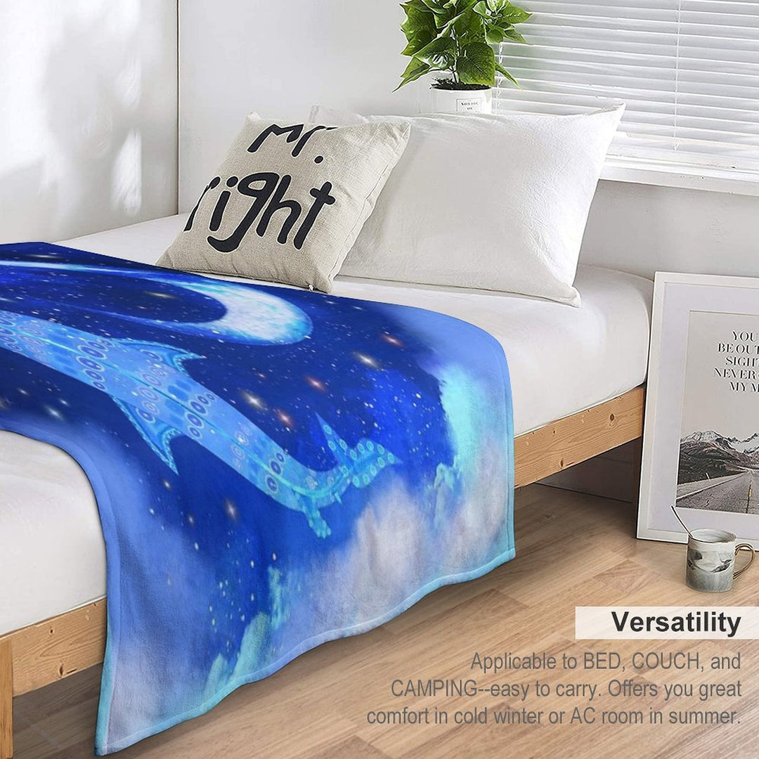 WHALE-SHARK GALAXY 313 Easy Care Throw Blanket