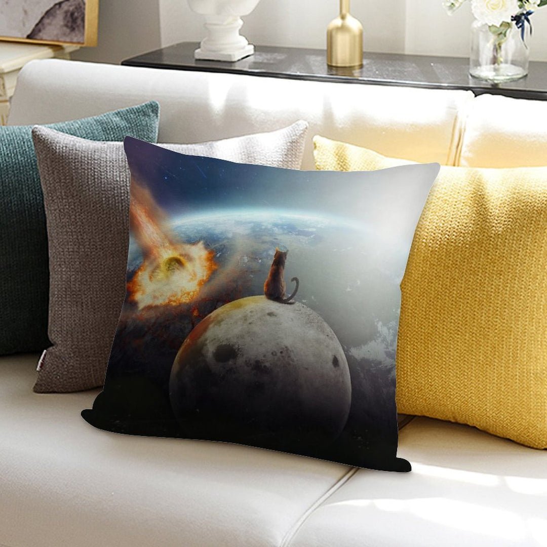 Cat Victory Soft Durable Construction Throw Pillow