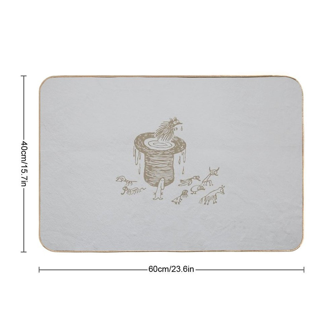 Bad Language V2 (light Gray)  Rapid-Drying Bath Mat