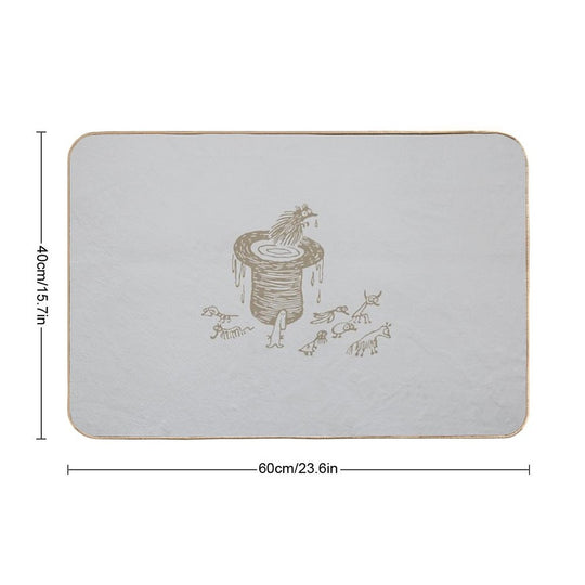 Bad Language V2 (light Gray)  Rapid-Drying Bath Mat