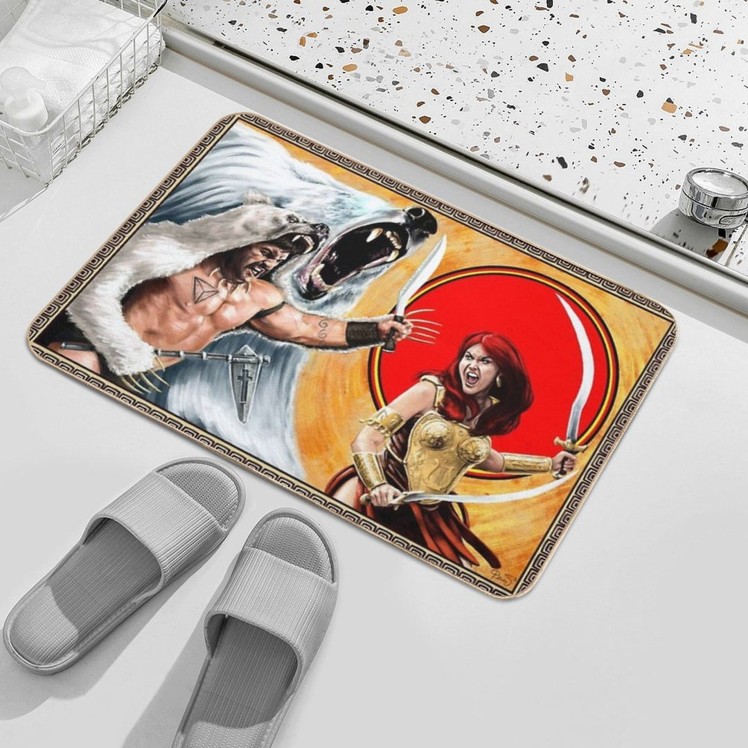 Harrek And Jar-Eel by Mike Perry  Pet-Safe Bath Mat