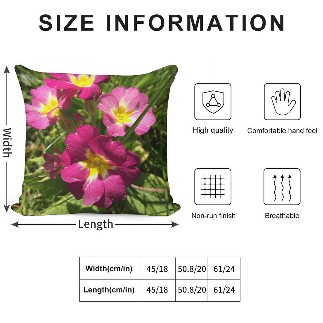 Flowers Soft Skin-Friendly Throw Pillow