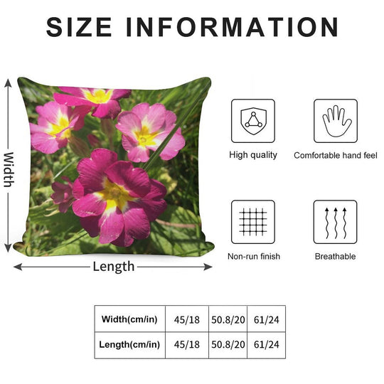 Flowers Soft Skin-Friendly Throw Pillow