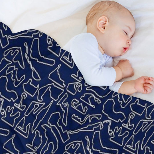 F1 Tracks 2023 (Dark Blue) Comfort Throw Blanket