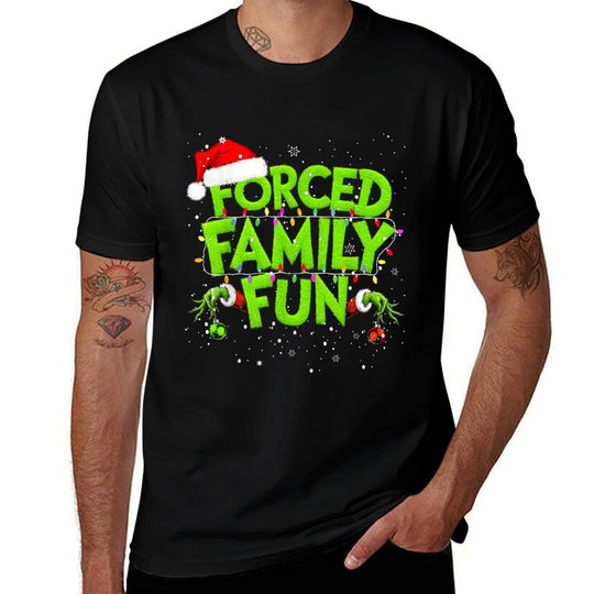 Forced Family Fun Christmass Matching Family Pajama  Classic T-Shirt