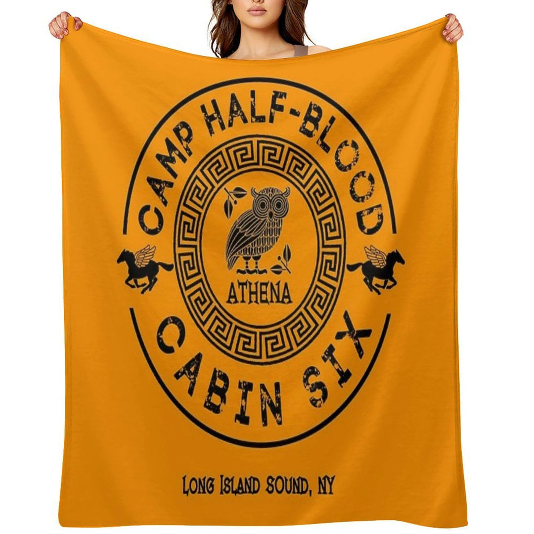 Cabin Six - Athena - Percy Jackson - Camp Half-Blood - Machine-washable Throw Blanket