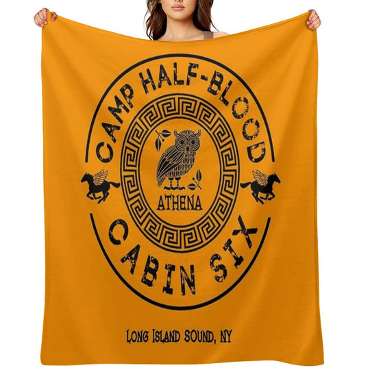 Cabin Six - Athena - Percy Jackson - Camp Half-Blood - Machine-washable Throw Blanket