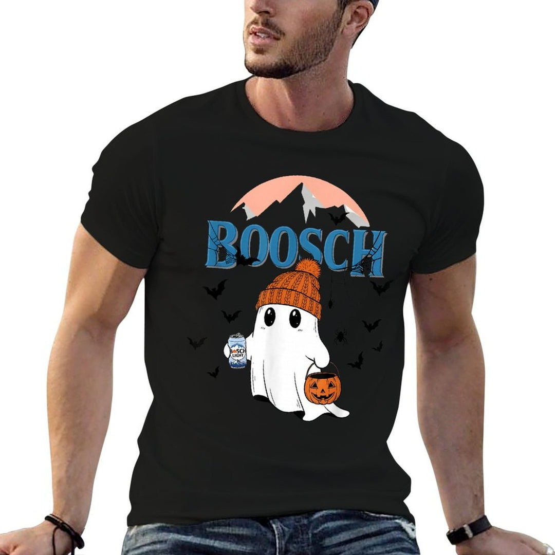 Cute Boosch Light Ghost Beer Pumkins Ghost Halloween  Relaxed-fit T-Shirt